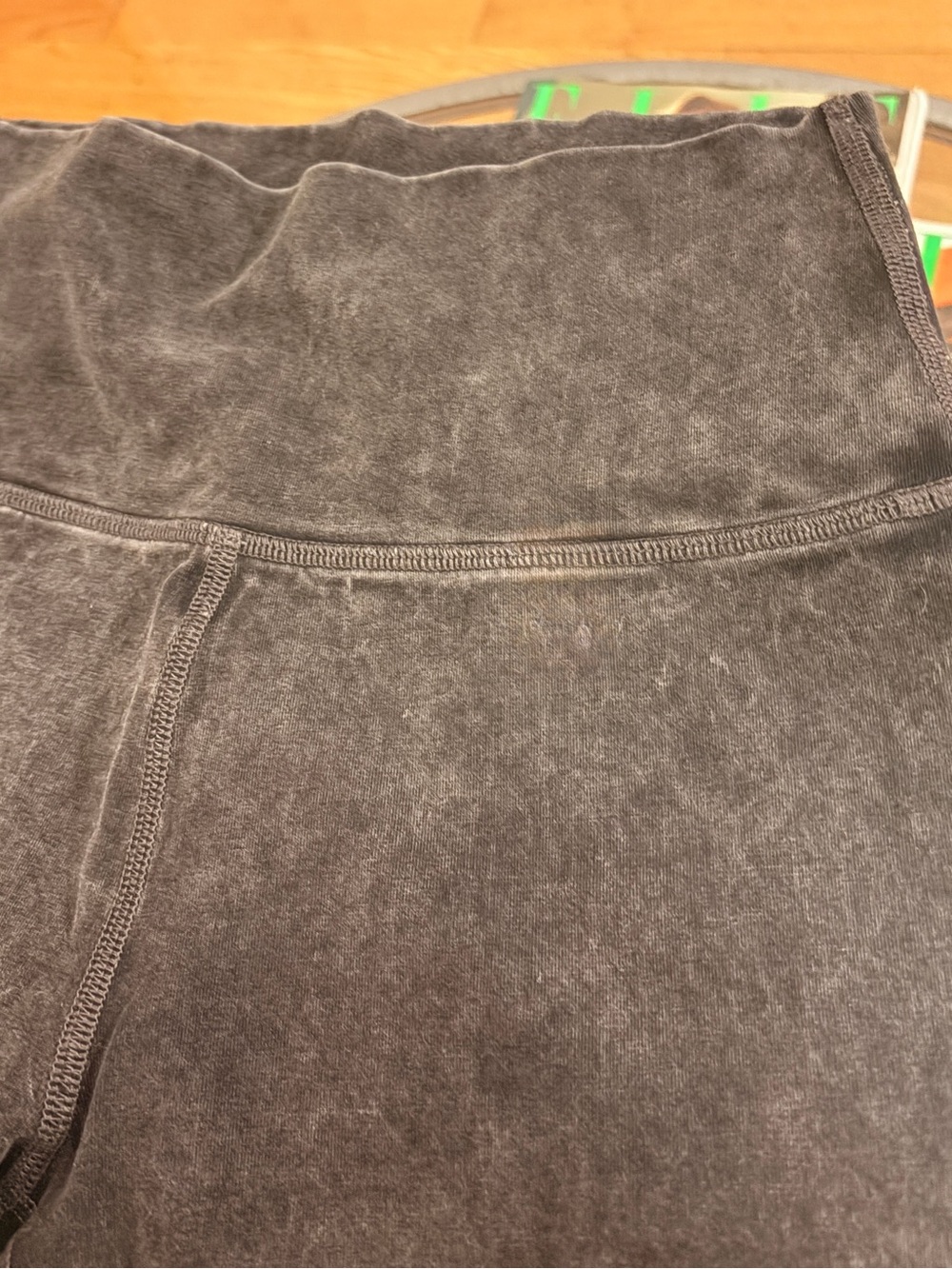 OFFLINE by aerie Washed Gray High-Rise Cotton Bike Shorts - Picture 3 of 4